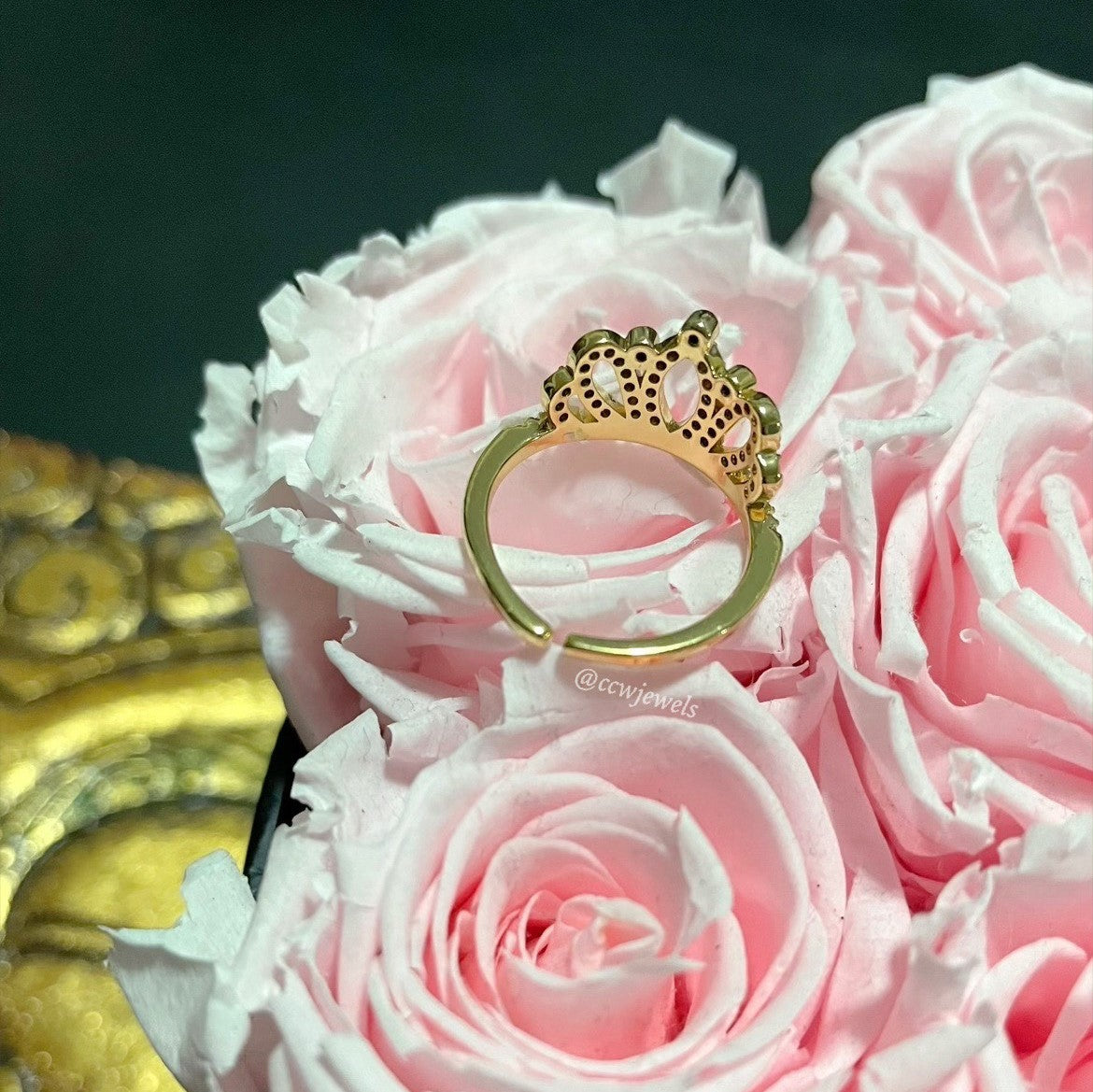 Crown Me 24K Pendant Ring