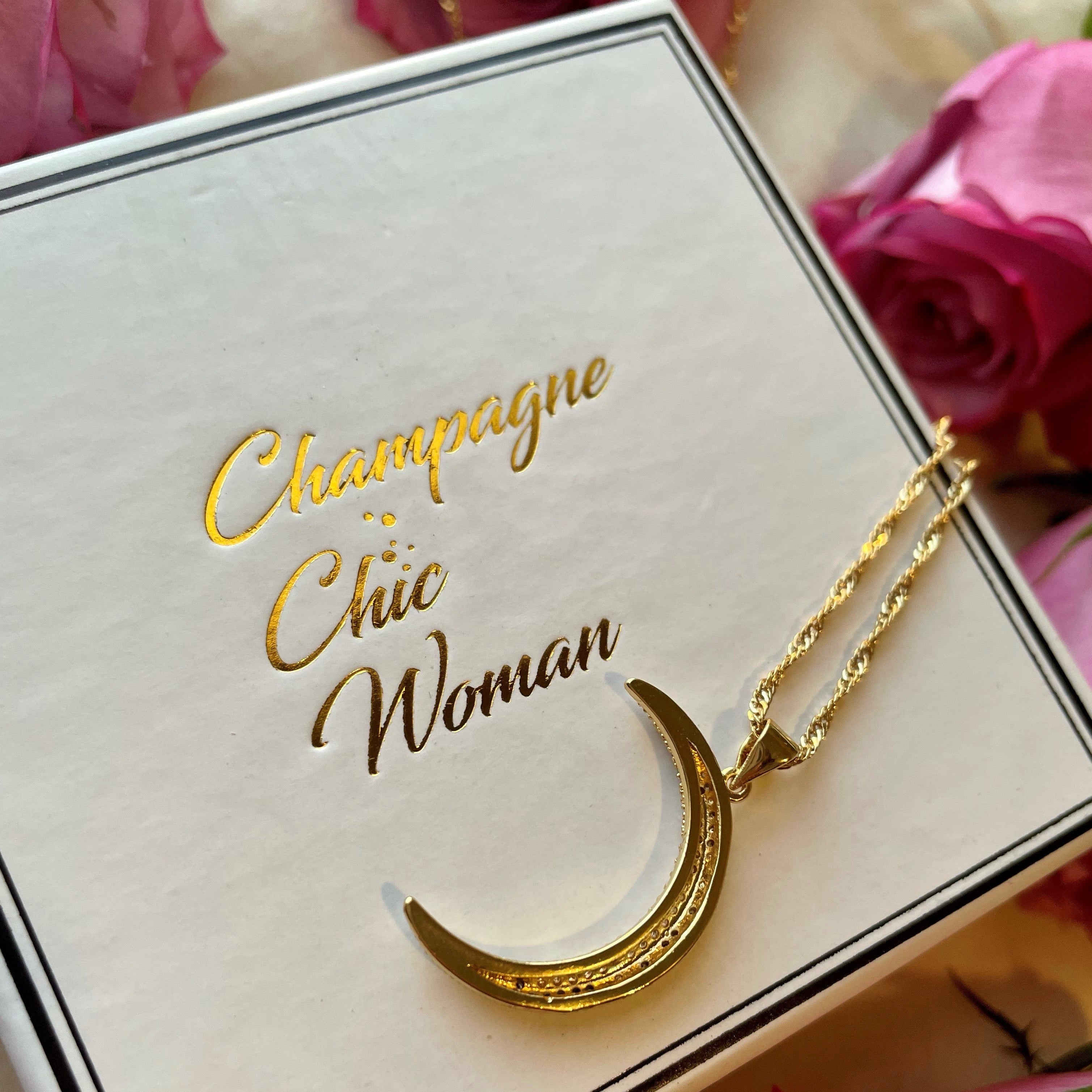 Moon Magic Gold 14K Cubic Zirconia Necklace