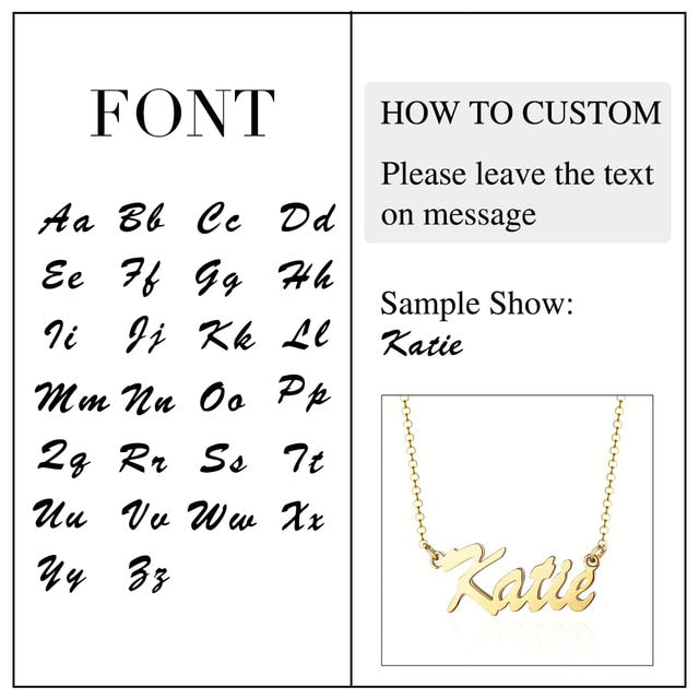 Katie Script Sterling Silver Custom Necklace