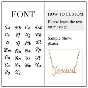 Jessica Script Custom Sterling Silver Necklace