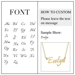 Evelyn Script Sterling Silver Custom Necklace