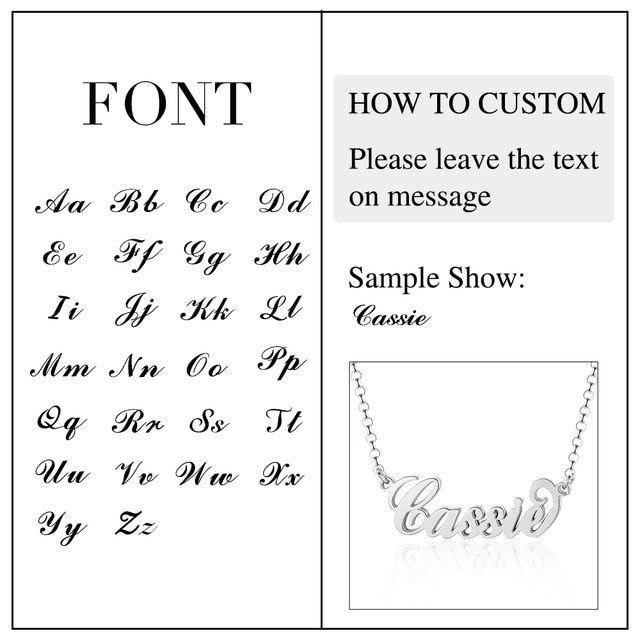 Cassie Script Sterling Silver Custom Necklace