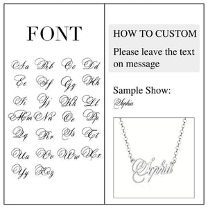 Sophia Script Sterling Silver Custom Necklace