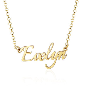 Evelyn Script Sterling Silver Custom Necklace