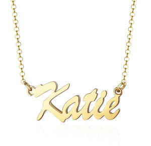 Katie Script Sterling Silver Custom Necklace