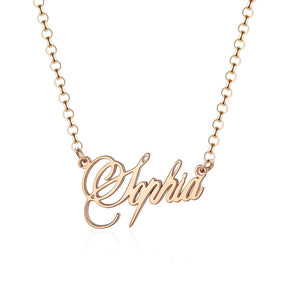 Sophia Script Sterling Silver Custom Necklace