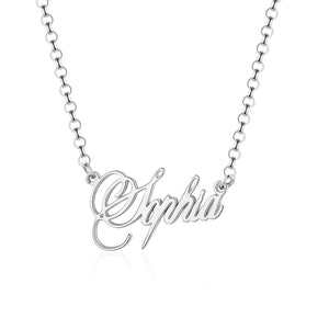 Sophia Script Sterling Silver Custom Necklace