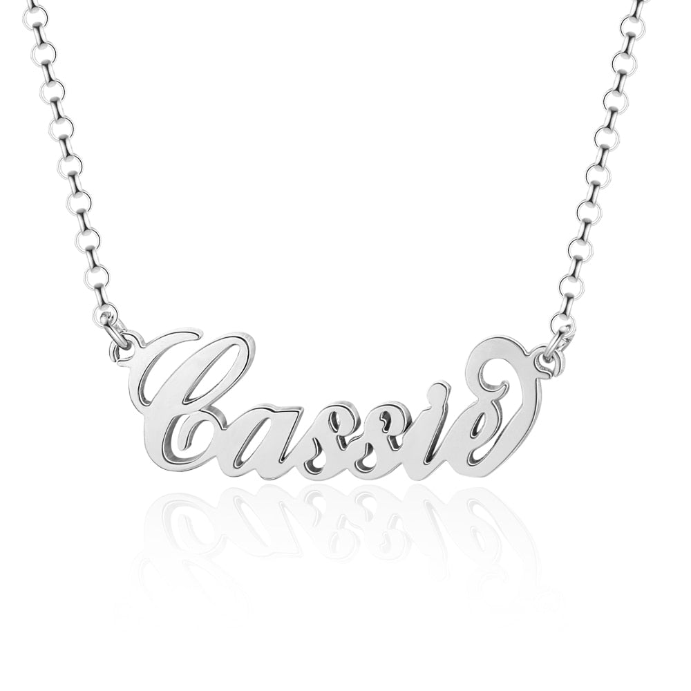 Cassie Script Sterling Silver Custom Necklace