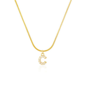 Initial Cubic Zirconia Necklace