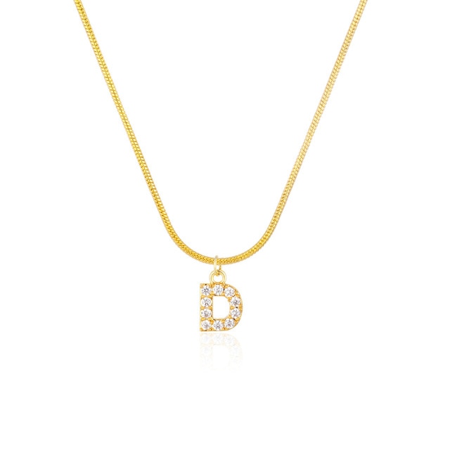 Initial Cubic Zirconia Necklace