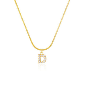 Initial Cubic Zirconia Necklace