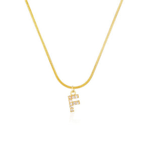 Initial Cubic Zirconia Necklace