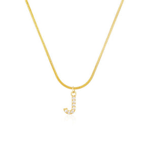 Initial Cubic Zirconia Necklace