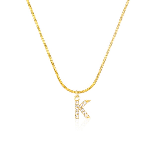 Initial Cubic Zirconia Necklace