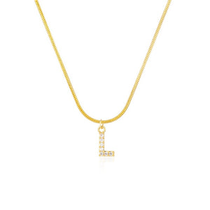 Initial Cubic Zirconia Necklace