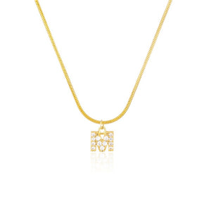 Initial Cubic Zirconia Necklace