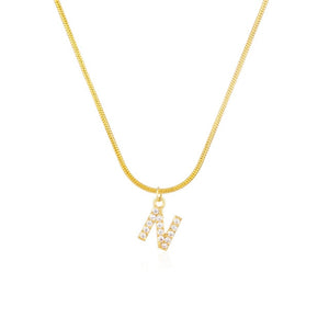 Initial Cubic Zirconia Necklace