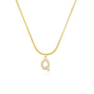 Initial Cubic Zirconia Necklace