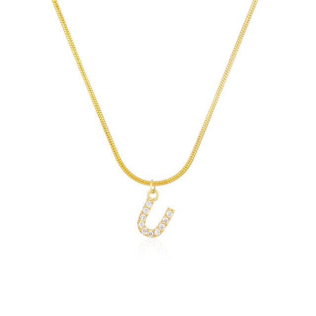 Initial Cubic Zirconia Necklace